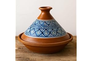 GENERICO Tajine in Terracotta XL 32cm – Autentica Pentola Etnica Marocchina/Tunisina con Ebook Gratuito 0907211208