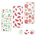 Produktbild iAdvantec Handyhülle für Samsung Galaxy S9, 3X TPU Gemalt Hülle Case Schale Schutzhülle Handytasche Stoßdämpfung Cover, Cactus Flamingo + Wassermelonenscheiben + Weiße Chrysantheme