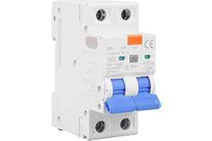 Behogan Interruttore Differenziale 16A 30mA 2 Poli, 230V AC 1P+N RCBO Salvavita Magnetotermico con Protezione da Corrente di Guasto, 6KA, Protezione da Sovraccarico per Casa e Industria
