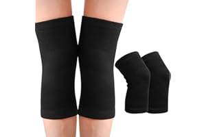 LEIKEDUN Genouillères en Bambou,2PCS Genouillère de Sport pour Homme Femme,Genouillère Arthrose Genou,Genouillère Élastique Respirant,Genouillère de Compression pour Course à Pied et Entraînement (Noir, XL)