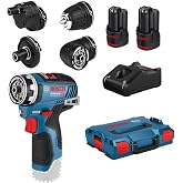 Bosch Professional 12 V Sistem Ak&uuml;l&uuml; Matkap GSR 12V-35 FC - FlexiClick Sistemi (2 x 3.0 Ah Ak&uuml; Dahil, Hızlı Şarj Cihazı GAL 1