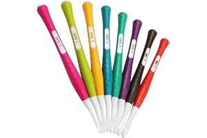 Coopay Juego de Ganchos de Ganchillo en Línea Ergonómicos, 2,5 mm a 6 mm, 8 Agujas de Ganchillo para Tejer Ganchillo en Línea de Plástico con Agarre Suave de Silicona Antideslizante