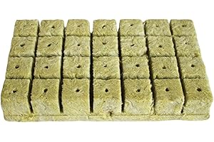 VBRHFRIF 28 Pieces Plant Seed Rock Wool, Rock Wool Planting, Rock Wool Cubes, Rock Wool Cultivation Blocks, Easy To Insert Growth Cubes, Culture Cubes