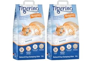 AETN Creations Tigerino Nuggies (Ultra) Cat Litter Bundle - Sensitive 14L + AETN Cat Treat
