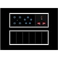 Smarteefi Touch 5 Port (3 Smart Switch and 1 Smart Fan Regulator, 1 Smart Plug) Modular WiFi, Compatible with Alexa & Google Home, Black (Size: 12M (220mmx160mmx40mm))
