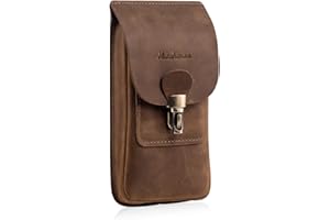 HUAZHIMAO Leder Gürteltasche Herren für iPhone 16 Pro Max 16 Plus Handytasche Holster Kompatibel mit Gürtel Samsung S24 Ultra, Galaxy S23+, S22 S23 Ultra 5G Handy Gürtel Tasche Handy mit Gürtelclip