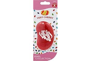 Jelly Belly Car Air Freshener - Very Cherry Jewel 3D Hanging Freshener. Car Scent Lasts Up To 30 Days, Air Freshener Car, Home or Office. Genuine Jelly Belly Car Air Fresheners for Women, Men and Kids
