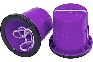 WUZDY 1 Paar Rutschfeste Stelzen Laufbecher Beweglichkeit Stelzen Eimer Stelzen Balance Entwicklung Spielzeug Rutschfeste Stelzen Für Sensorik Trainer für Spiele (Lila)
