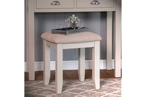The Furniture Outlet Chester Stone Painted Oak Dressing Stool