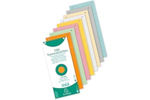 EXACOMPTA 13395B hojas de índice perforadas italianas lisas de 180 g, 10,5 cm x 24 cm para carpeta archivadora (A4), 1 paquete de 100, colores surtidos