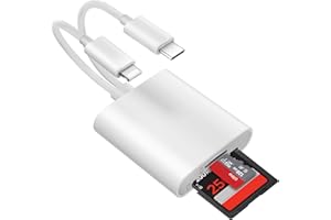 Loydia 2 in 2 USB C Adapter für SD-Karten, [Apple MFi Certified] Lightning auf sd-Karte Kamera-lesegerät Adapter für iPhone/iPad, Plug and Play, USB Type C Adapter to sd Card mit SD/TF Dual Card Slot