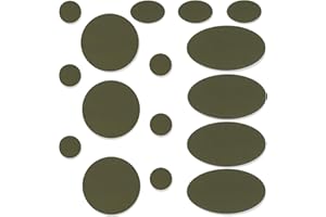 Skystuff 48 toppe adesive in nylon per riparare piumini, tende, capispalla, forma rotonda e ovale