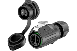 E-WeiChat EW-LP16 Conector industrial estanco IP68 Conector de aviación Conector circular con carcasa de plástico PBT Conector eléctrico de liberación rápida M16 2-9 Pines Enchufe de rosca (2 Pines)