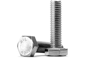 KONGKI Bullone Esagonale M6-1.0 x 30mm, in Acciaio Inossidabile 18-8 (304) / Con Filettatura Metrica Completa / 30 Pezzi.