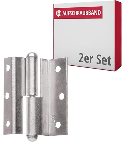 Gedotec Charnière à Charnière Pour Porte Battante Startec H3052 Pour Portes Renforcées | Stop: DIN à Gauche | Charnière De Porte En Acier Inoxydable Mat | Capacité Jusqu'à 60 Kg | 1 Pièce