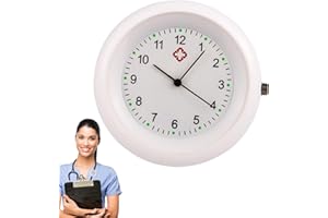 DUBBULON Stethoscope Clock | Clip on Watches for Stethoscope Attachment | Accurate Waterproof Brooch Fob Clip-on Pocket Watch, Stethoscope Accessories for Clinic Staff, Professionals, Nurse