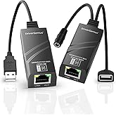 DriverGenius USB 2.0 Extender over Ethernet Cat5e/Cat6 (RJ45) - Up to 50 m, 480 Mbps, Compatible with Windows and Mac