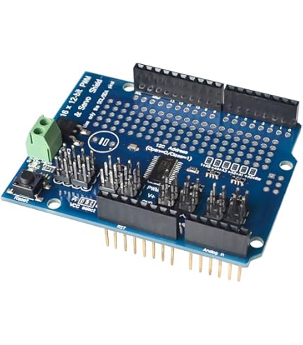 Modulo PCA9685 Per Arduino E Raspberry Pi - 16 Canali PWM 12 Bit - Controllo Servomotori - Con E-Book - Foto 3