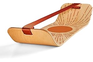 Gibbon GiBoard Balance Board for Adults & Kids - Slackline Workout Equipment Home Gym Training - Wooden Wobble Board Balance Trainer - Standing Desk Exercise - Yoga, Agility, Pilates, Core, Snowboard