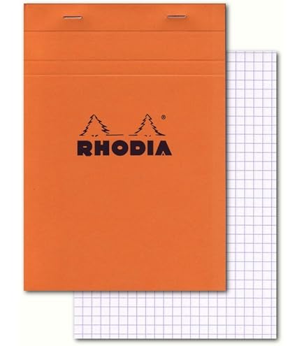 Rhodia Portablocco Con Blocco Note N&deg;12 - 8.5x12cm - Carta Clairefontaine 80g - Colore Papavero