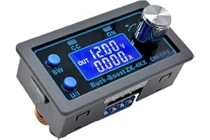 HEEMOL DC DC Converter Regolatore di Tensione Regolabili Buck Boost Convertitore Modulo di Alimentazione CC CV 0,5 – 30V 4A 5V 6V 12V 24V Regolabile di laboratorio con Display LCD.