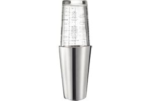 Westmark Boston Shaker Boogie – shaker per cocktail con bilancia, miscelatore professionale per cocktail, accessori per bar, include ricette – acciaio inox, 350 ml