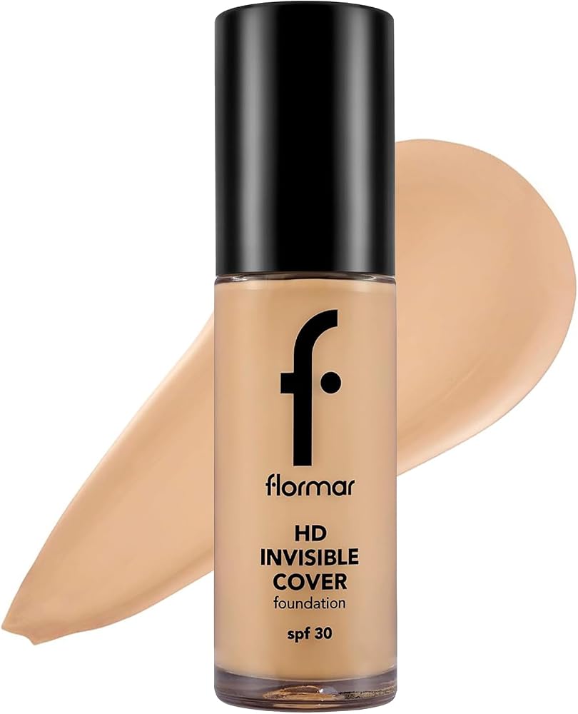 Flormar Invisible Cover HD Hafif Yapılı & Yarı Parlak Bitişli SPF30 Fondöten