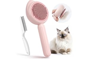 Zestaw do pielęgnacji kotów dla psów, szczotka do pielęgnacji kota Baytion krótki długi włos z przyciskiem zwalniającym, grzebień dla kotów do usuwania martwych i nadmiaru włosów