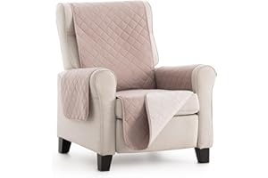 Lanovenanube - Funda sillón Acolchado Mallorca - Práctica - 1 Plaza - Color Lino/Marfil