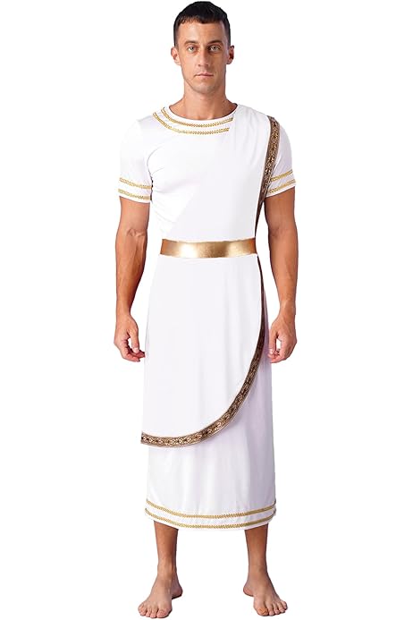 Costume Greco Bambino Toga Con Accessori - Dio Greco Romano Per Carnevale E Feste - Foto 4