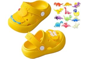 YUKQEYLE Sabots et Mules Enfants 12 Pcs Charmes de Chaussure Ensembles Été Fille Sabot Jardin Clog Antidérapant Unisexe Sabots Pantoufles Chaussures Garçon Sandales de Plage