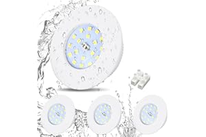 HiBay 4 Faretti Led da Incasso per Cartongesso 5W Ultrasottili Faretti Led Soffitto Incasso 500LM,3000K Bianco Caldo,220V P44,Diametro Foro Ø60mm-65mm per Bagno,Esterno