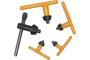 Famgee Replacement Drill Chuck Key Wrench Electric Drill Clamping Tool (Chuck Diameter: 3/4" / 5/8" / 1/2" / 3/8" / 1/4") - 5 Sizes