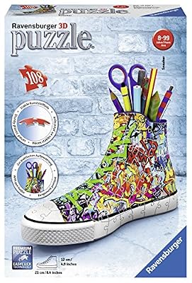 Ravensburger - 12535 - Puzzle 3D Sneakers Graffiti 108 Pièces