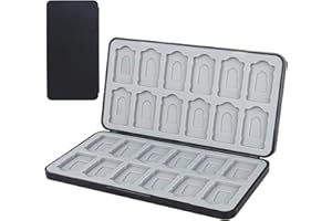 CTDMJ Estuche Tarjetas Juego para Nintendo Switch, Funda Juegos Switch, Funda Tarjetas Juego y Micro SD Compatible, Funda para Almacenamiento Juegos, Case Gran Capacidad 24 Tarjetas NS 24 Tarjetas TF