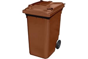 BritishBins Brown 360 ltr Wheelie Bin - Large Size Household Wheelie Bin (For Many Councils) - Tough & Durable - For All Your Outdoor Rubbish & Recycling - EN840 Certified & Tested