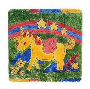 Crackles 2 Pc Tainted Glass Sand Art Window Sun Catcher- Mermaid and Unicorn | Sand Art and Craft Kit | Art Activity | Gift for Girls | Kids Craft Activity Kit for 5-8 Year Old