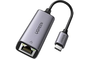 UGREEN Adaptateur USB C Ethernet Gigabit Thunderbolt vers RJ45 Réseau LAN 1Gbps Compatible avec iPhone 17 Pro Max Air 16 15 MacBook iPad Air 2024 Surface 10 Galaxy S25 Ultra Tab S9 (Gris)