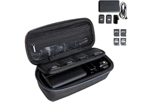 XBERSTAR Hartschalenkoffer, kompatibel mit DJI Mic Wireless Kit, Aufbewahrungs-Tragetasche für DJI-Mikrofon, Reisen (schwarz)