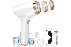 GXPJYCFOB 3 in 1 Epilatore Luce Pulsata, 9 Livelli di Energia HR/SC/RA Depilazione con Raffreddamento a Ghiaccio, IPL laser peli donna 999,900, Epilatore Laser per Donna, Uomo, Viso, Bikini, Corpo
