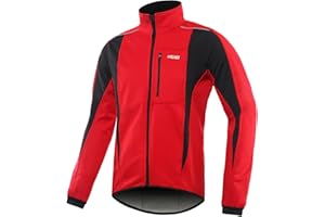 ARSUXEO Kurtka rowerowa męska wodoodporna wiatroszczelna softshell zimowa termiczna oddychająca odzież wierzchnia na rower 15K