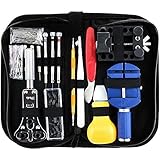 Sopoby 138pcs Uhrmacherwerkzeug Uhr Werkzeug Tasche Reparatur Set Uhrwerkzeug Gehäuse Öffner in Nylontasche watch tool