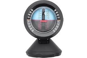 KUULEYN Level Tilt Gauge, Level Tilt Gauge Indicator, Car Inclinometer, Waterproof Angle Slope Tilt Indicator Level Meter Gradient Balancer Finder Tool For Car Vehicle