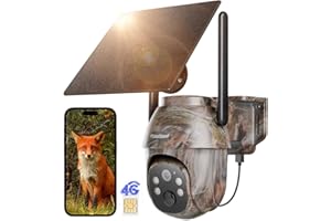 usogood 4G LTE Solar Cellular Trail Cameras invia l'immagine al telefono cellulare, telecamera di gioco a 360° con visione notturna attivata dal movimento IP66 impermeabile