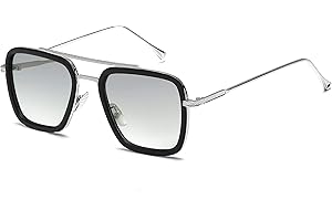 SHEEN KELLY Retro okulary przeciwsłoneczne kwadratowe okulary metalowe oprawki dla mężczyzn kobiet okulary