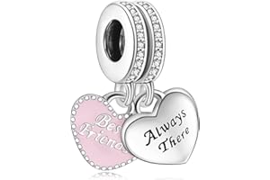 Annmors Jewellery Charm Family Hearts Anhänger S925 Sterling Silber Bracelet Bead with Cubic Zirconioa für Europäische Armbänder Halskette,Mother's Day Schmuck Geschenk Christmas für Damen Herren