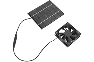 JIAWU Solar Fan, Solar Powered Fan, Solar Panel Fan Kit Solar Powered Exhaust Fan for Small Chicken Coops, Greenhouses, Sheds, Pet Houses, Solar Ventilation Fan Solar Exhaust Fan