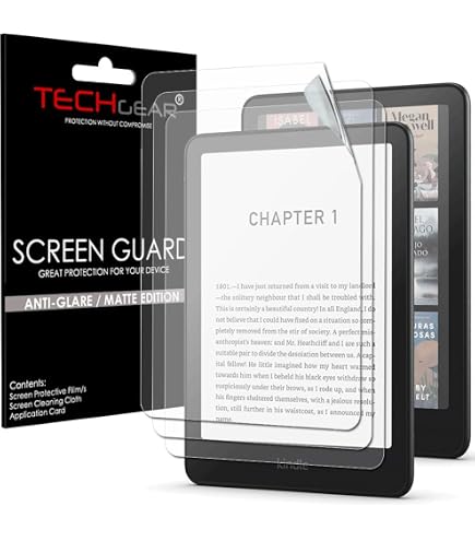 MoKo Anti-Glare Screen Protector For Kindle (2024/2022/2019) - 2 Pack Full Coverage Matte PET Film