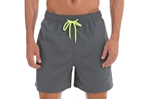ODOKEI Short de Bain Homme Court Maillot de Bain Homme Séchage Rapide Boardshort Short de Bains Hommes Mayo Boxer de Bain Homme Piscine Shorts de Bain Natation Surf Plage Calecon de Bain Grande Taille