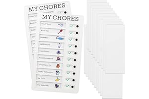 XTDMJ 2 Stück Chores Chart To Do List Memo, Checkliste Boards für Erwachsene Kinder Nachrichtentafel My Chores Aufgabenplanung Boards mit 20 Blanko Papier für RV Zuhause Reisen Zeitplan Lernplan Erinnerung